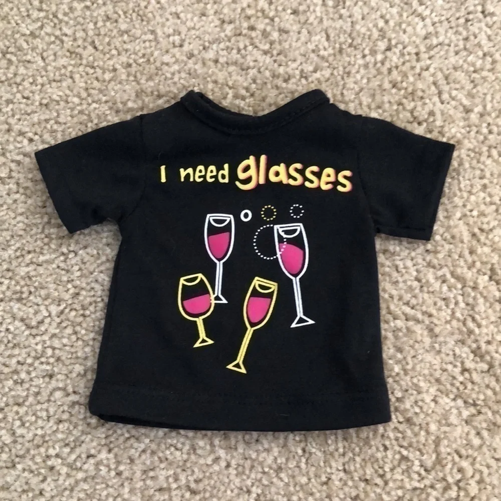 Wine / Champagne Bottle Cover "I Need Glasses" Shirt - Picture 2 of 3